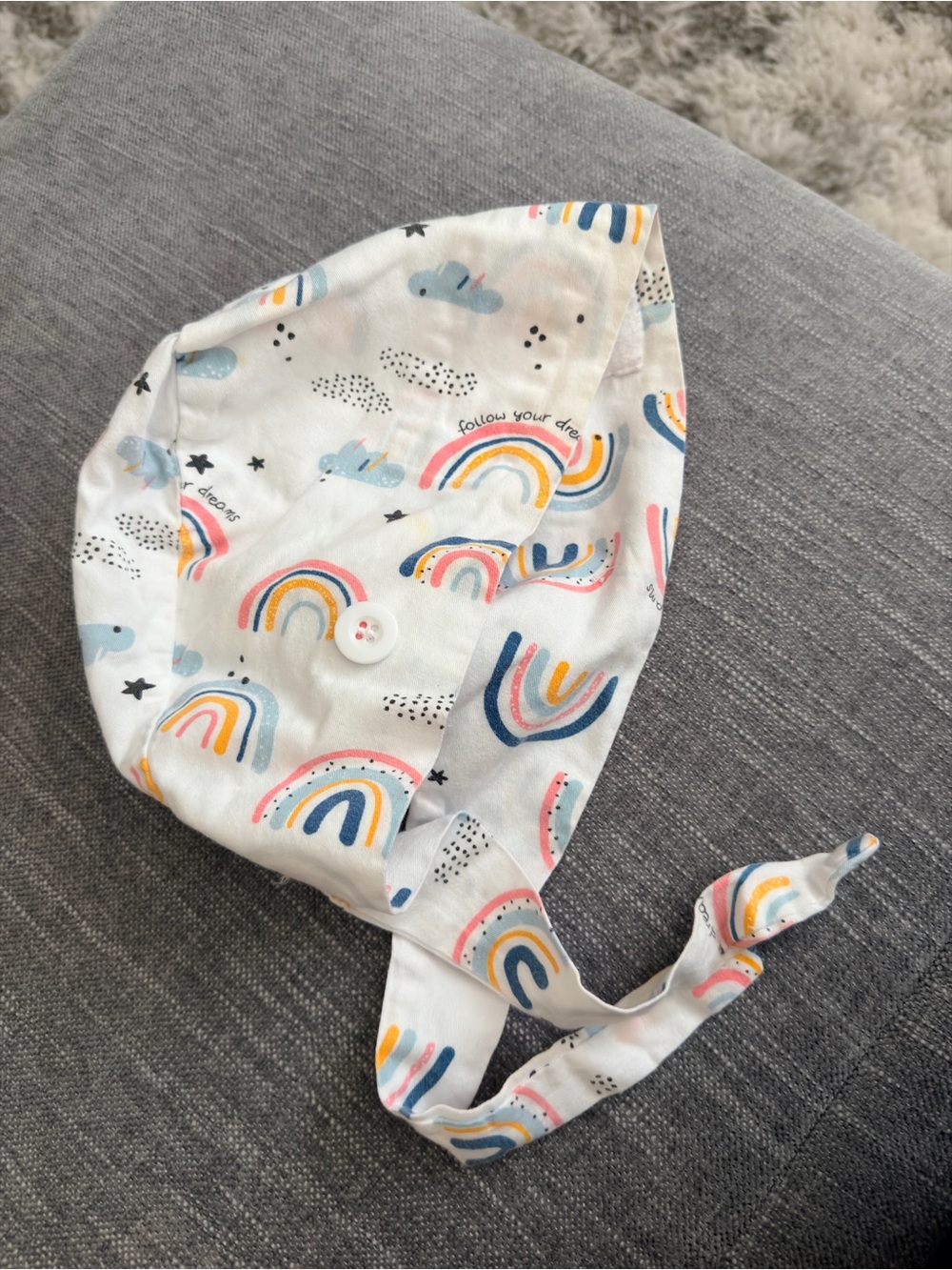 Unisex Rainbow Print Cotton Scrub Cap